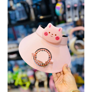 Rechargeable Cartoon Themed Rotating Fan Hat